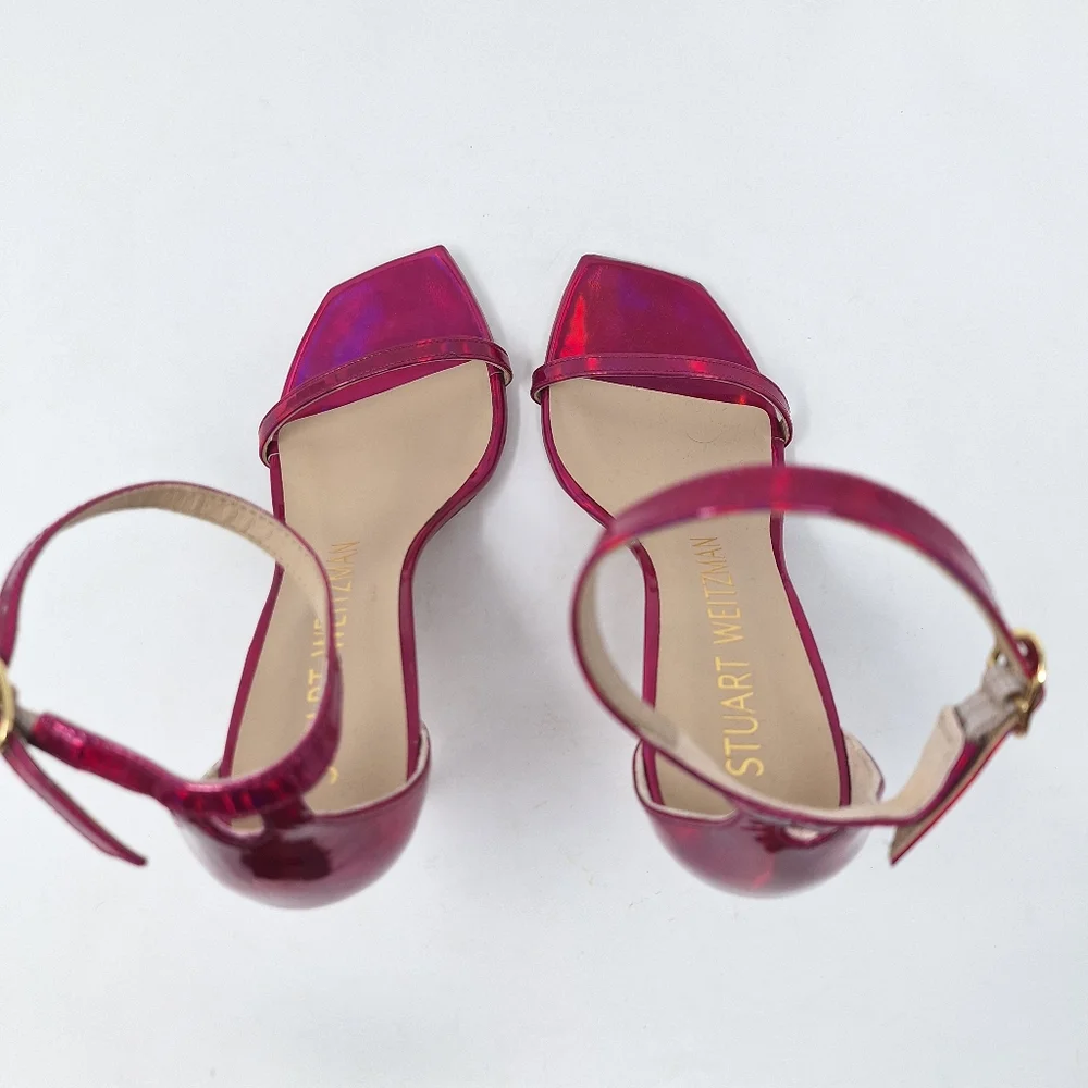 Stuart Weitzman Nudistcurve 100mm pink Sandals heels size 6.5